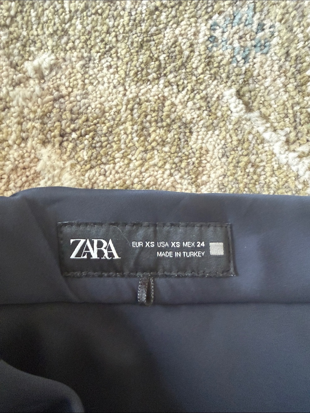Zara Satin like Navy Maxi Slip Skirt - Picture 3 of 3